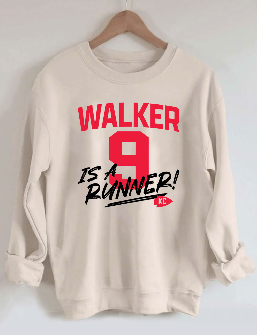 K9 Chiefs Football  Cute GhostWalker is a Runner Sweatshirt