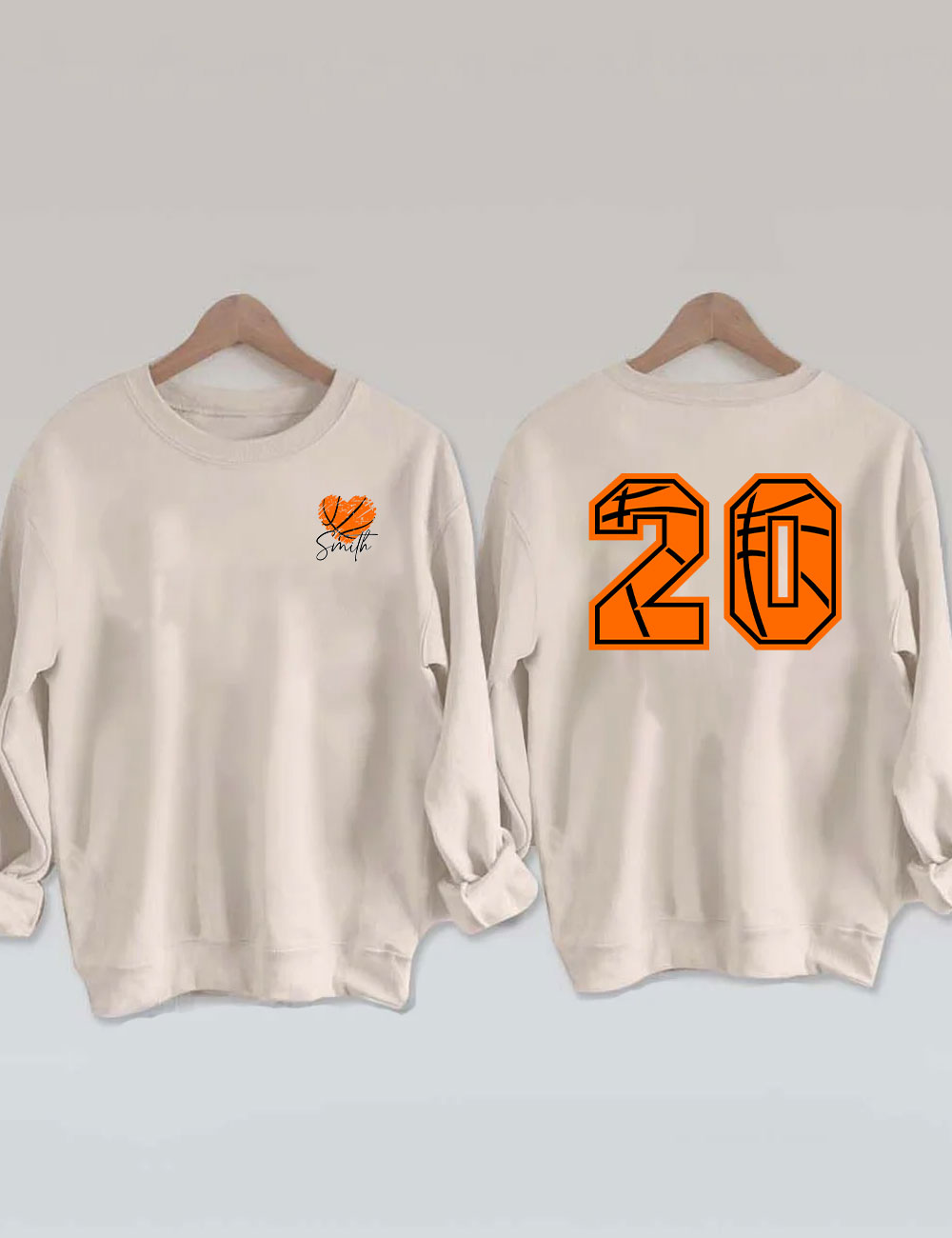 Custom Basketball Heart Funny Sweatshirt
