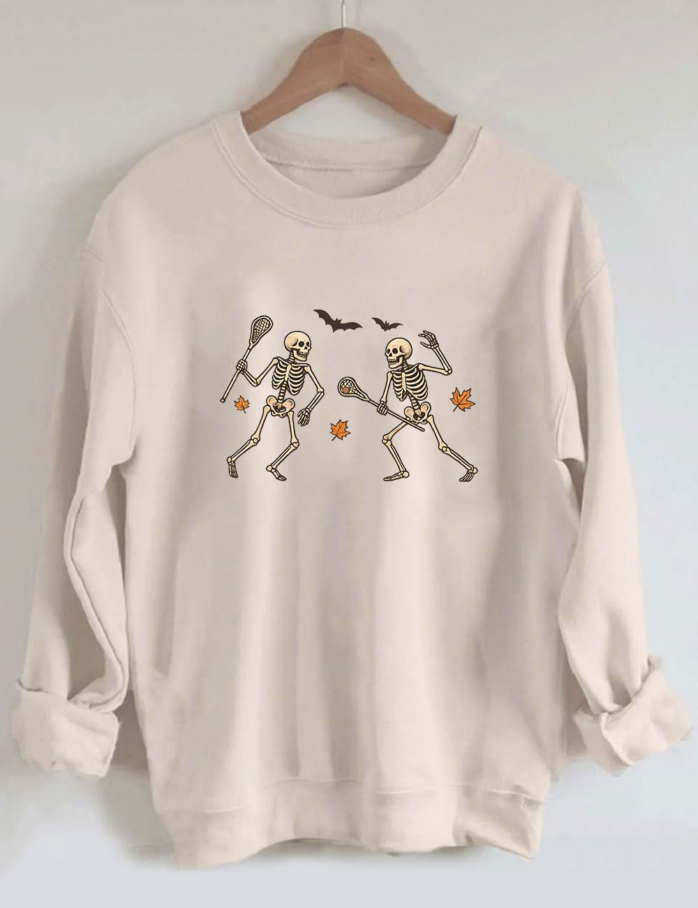 Skeletons Lacrosse Halloween Funny Sweatshirt