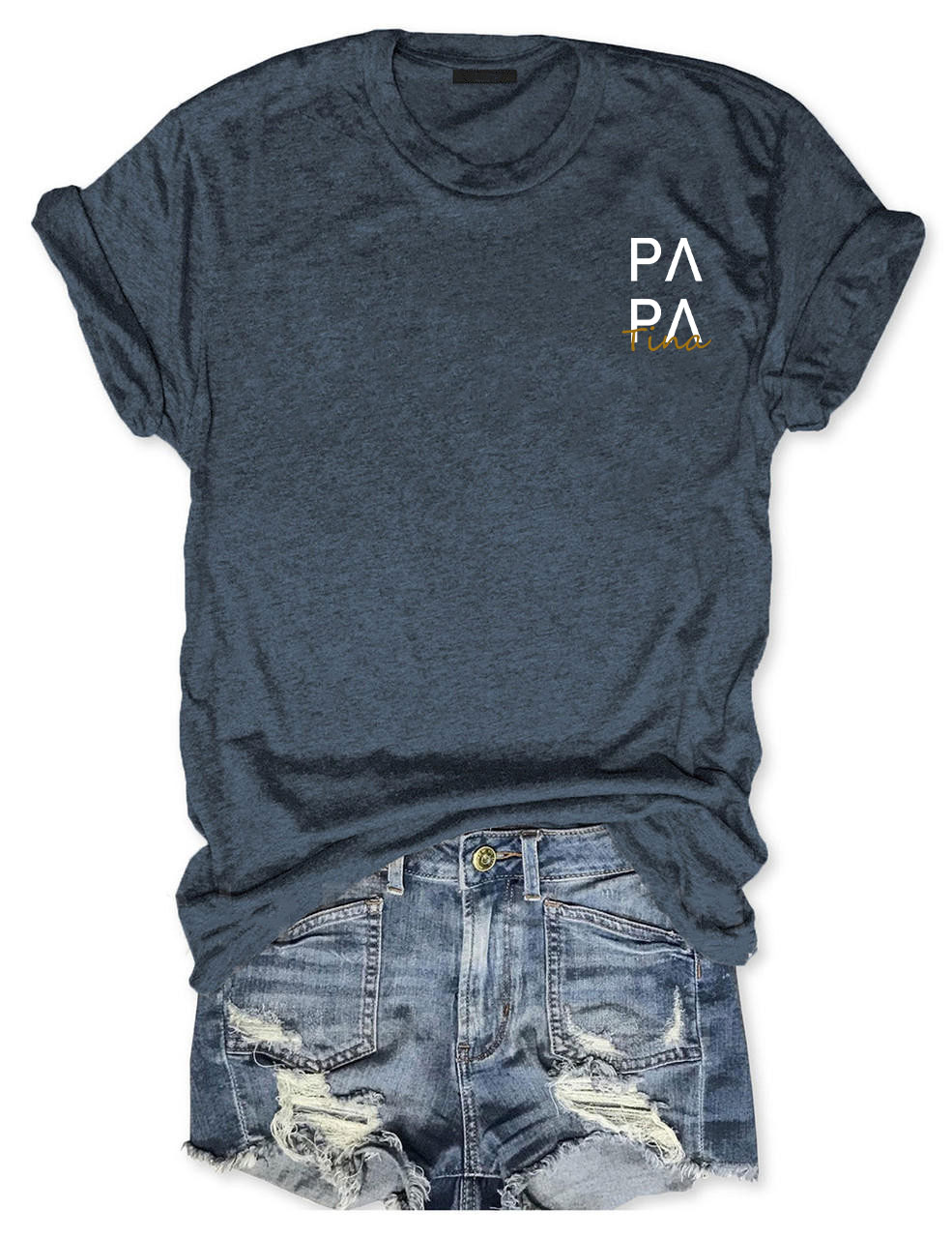 Custom PAPA With Child's Name T-shirt