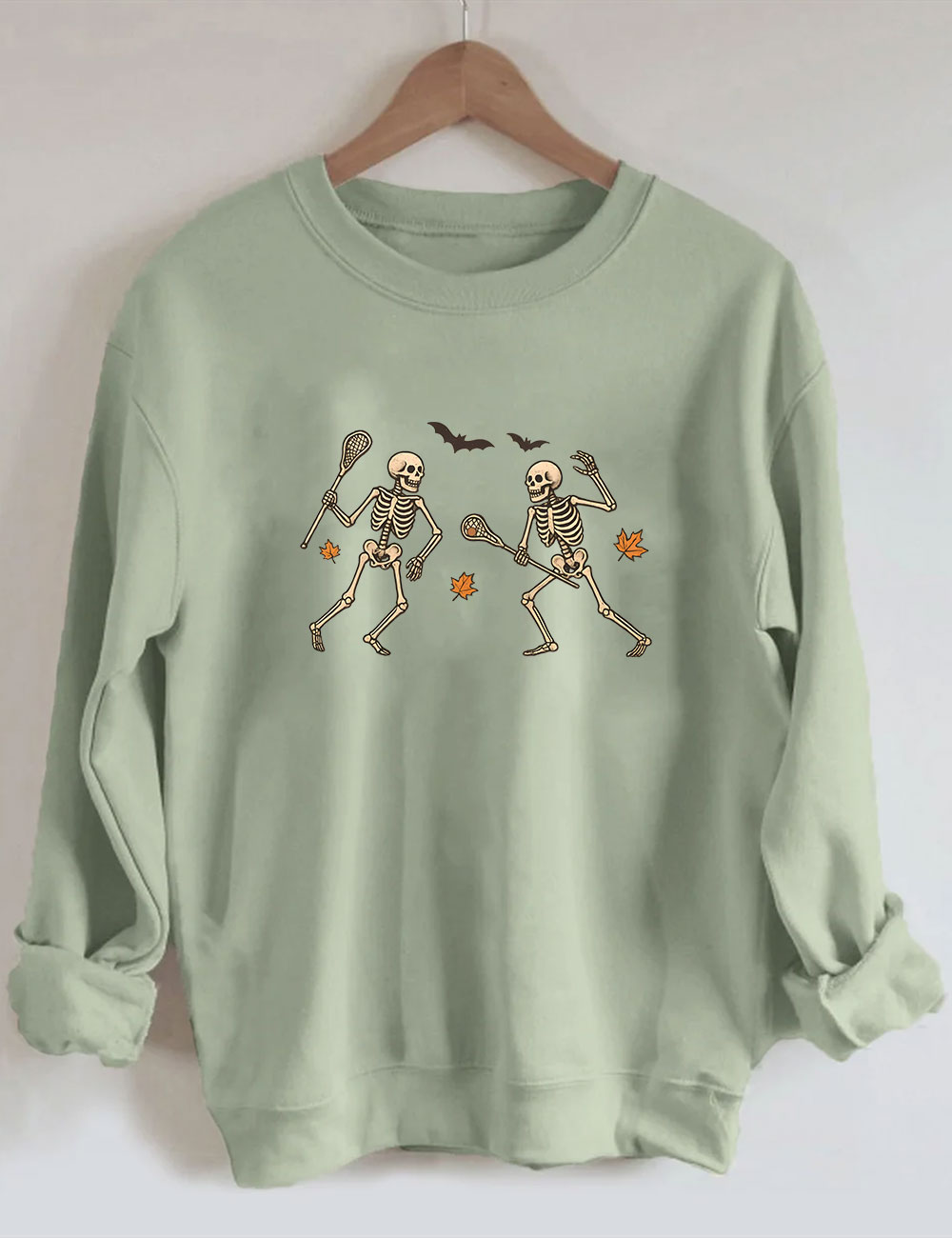 Skeletons Lacrosse Halloween Funny Sweatshirt