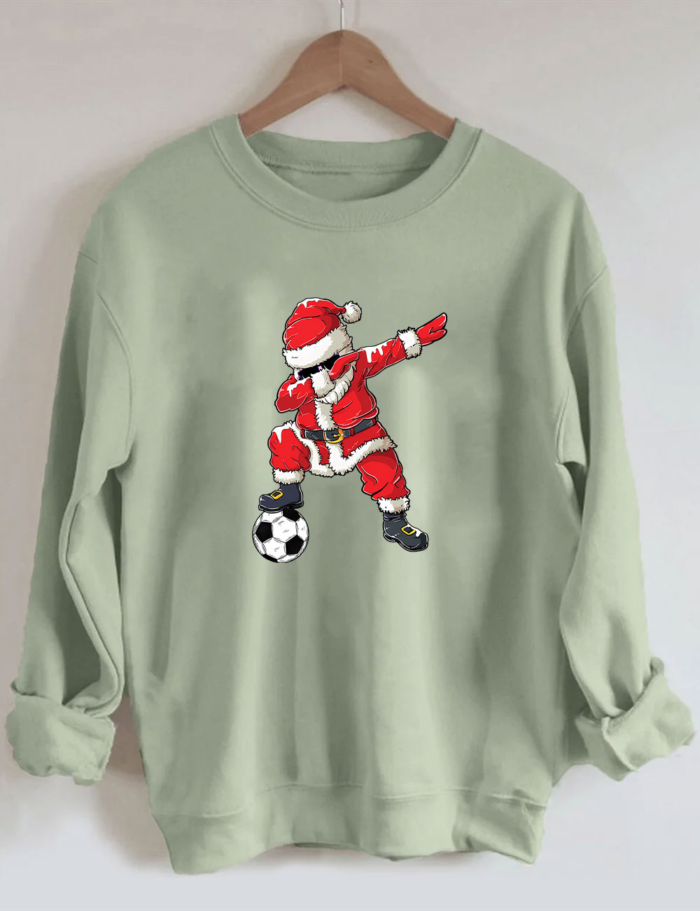 Christmas Soccer Santa Funny Sweatshirt
