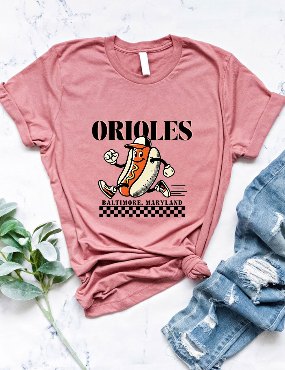 Baltimore Hotdog Funny Baseball T-Shirt