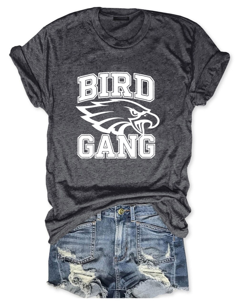 Bird Gang Eagle Football T-Shirt