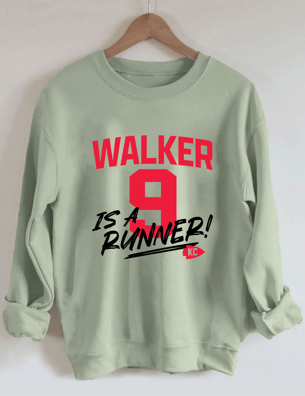 K9 Chiefs Football  Cute GhostWalker is a Runner Sweatshirt