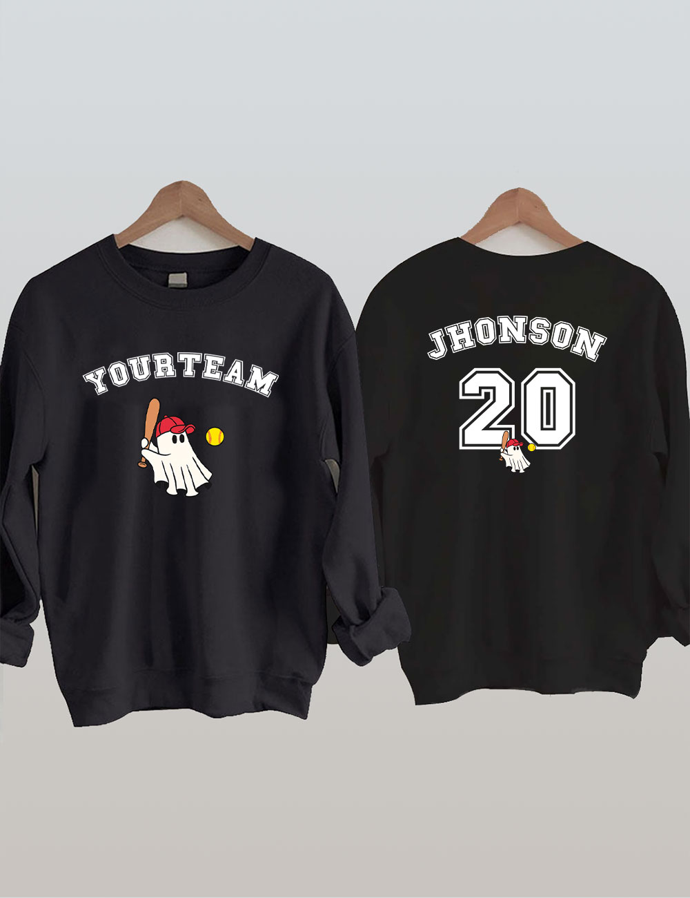 Custom Ghost Softball Funny Sweatshirt