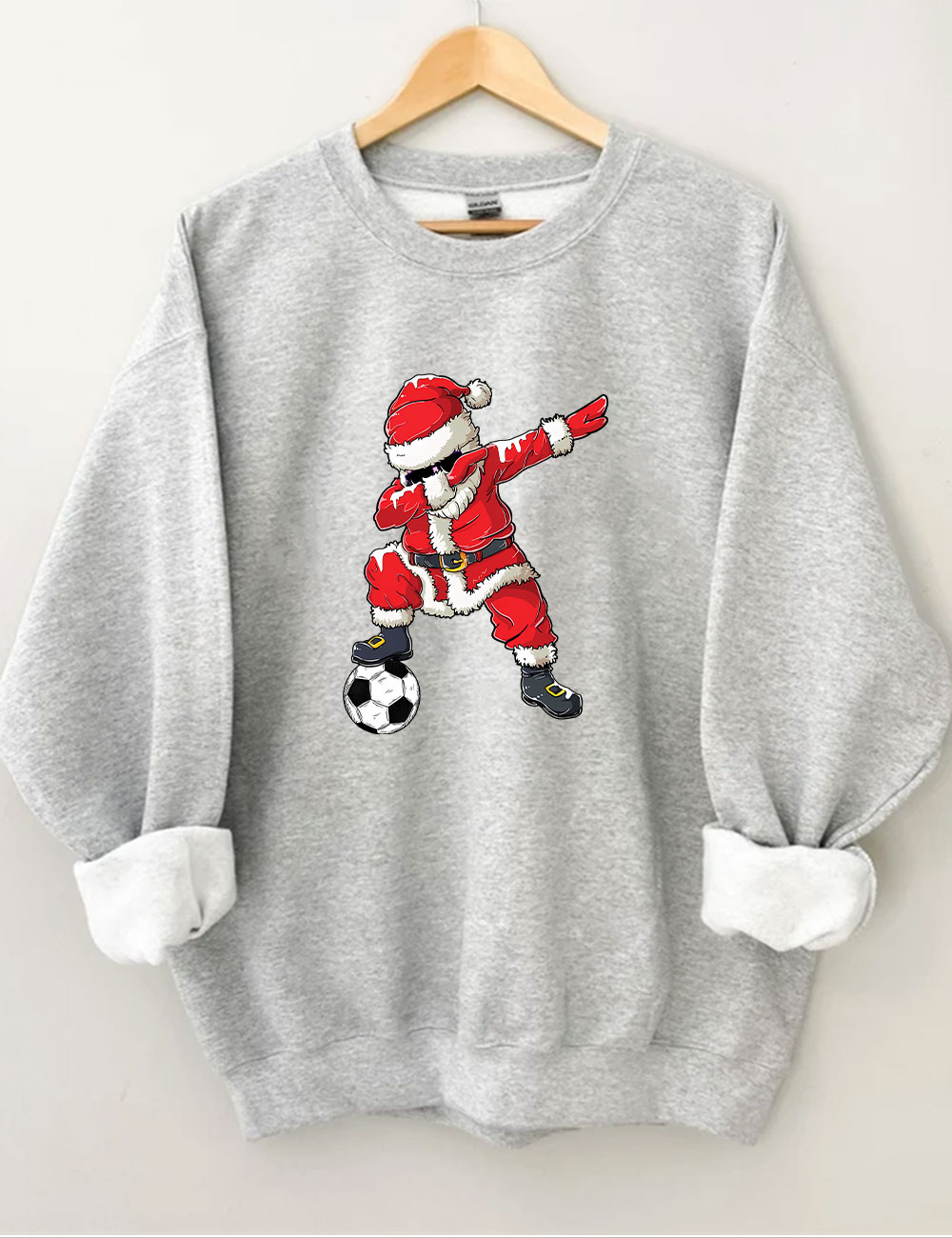Christmas Soccer Santa Funny Sweatshirt