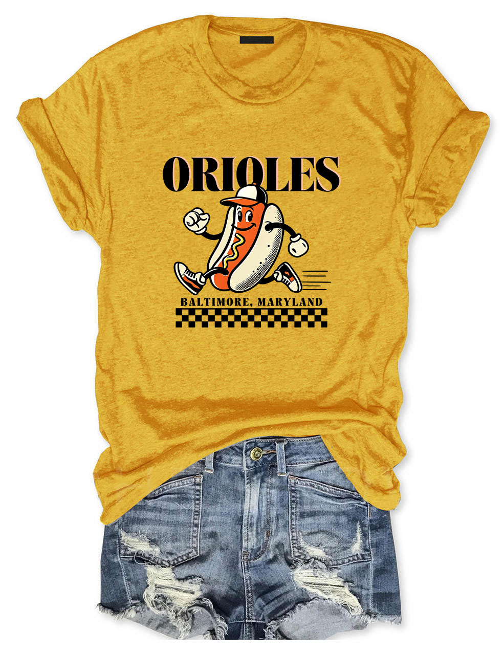 Baltimore Hotdog Funny Baseball T-Shirt