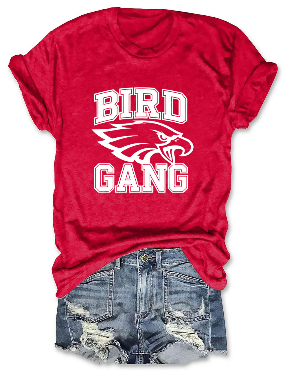 Bird Gang Eagle Football T-Shirt