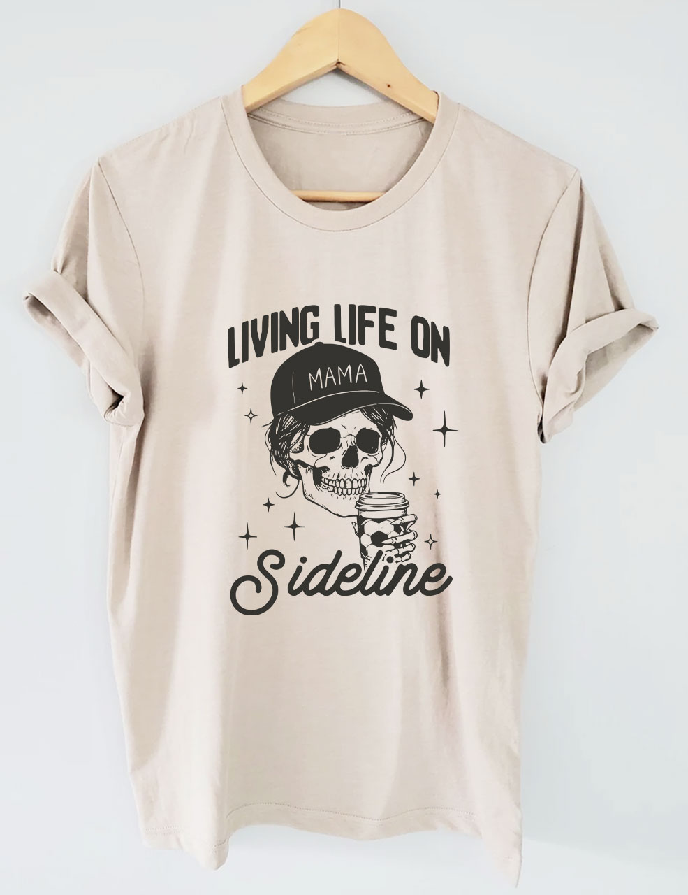 Living Life On Sideline Soccer Mom Funny T-Shirt