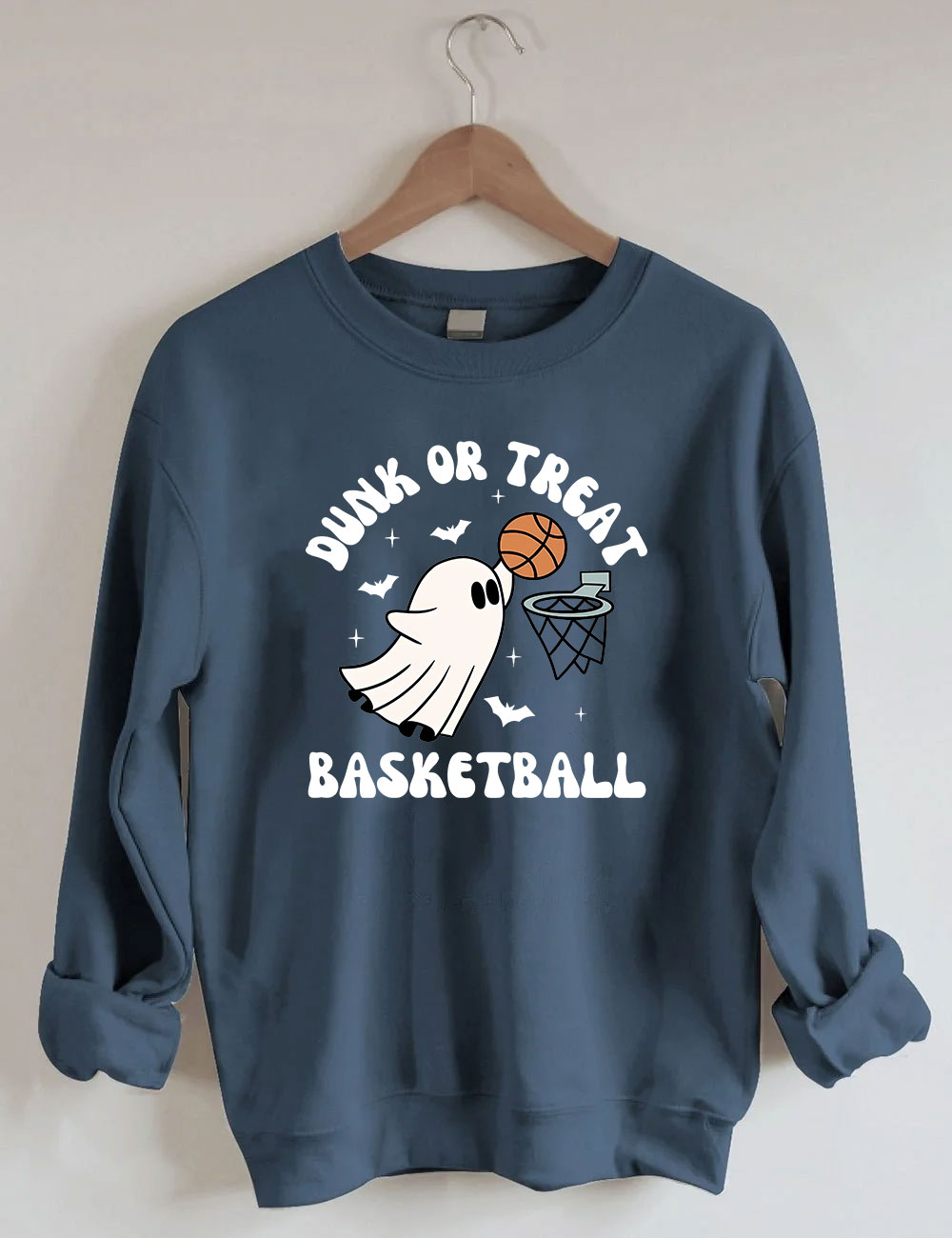 Dunk Or Treat Halloween Ghost Basketball Sweatshirt