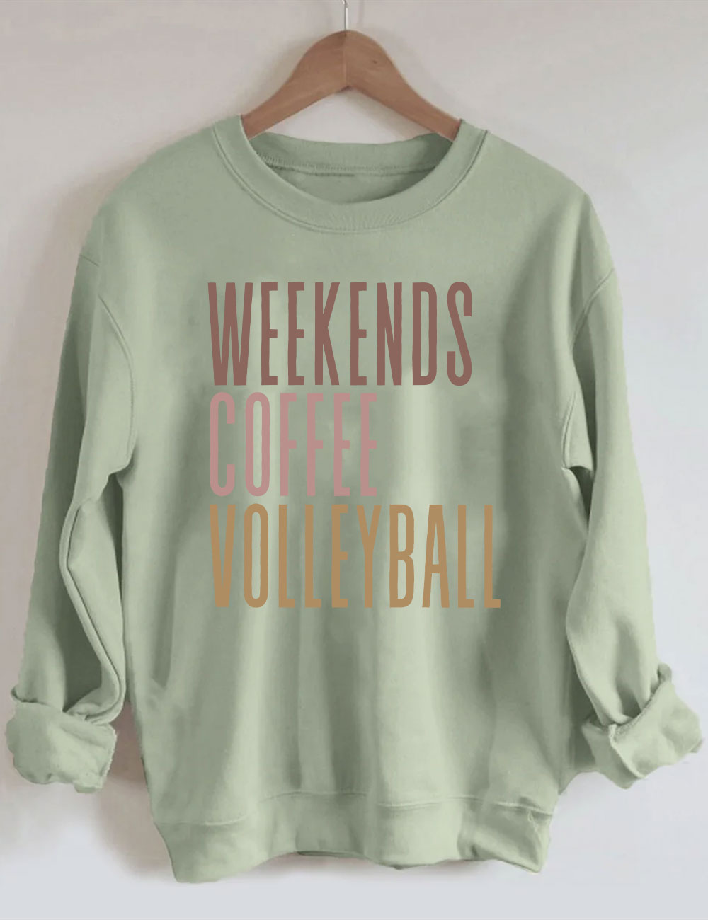 Weekends Coffee Volleyball Sweatshirt