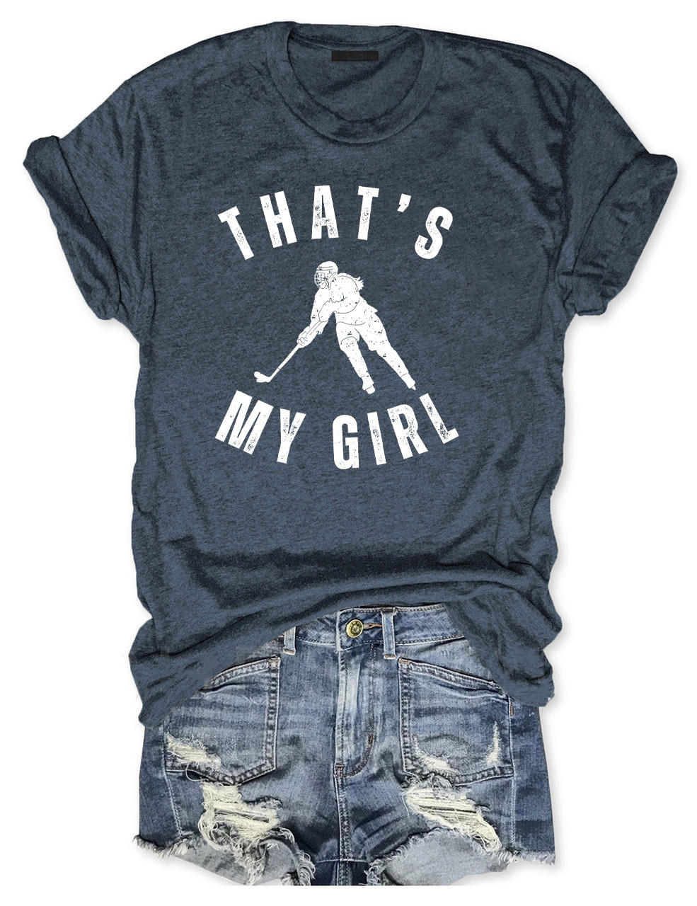 Custom That's My Girl Hockey Mom T-shirt