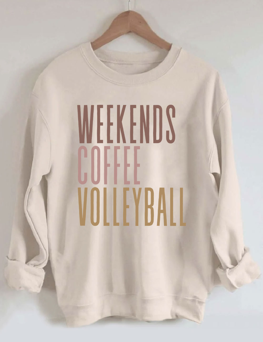 Weekends Coffee Volleyball Sweatshirt