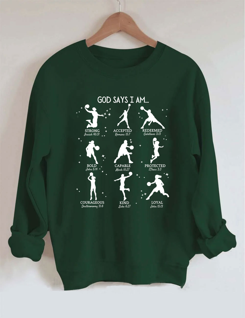 God Says I am Basketball Sweatshirt