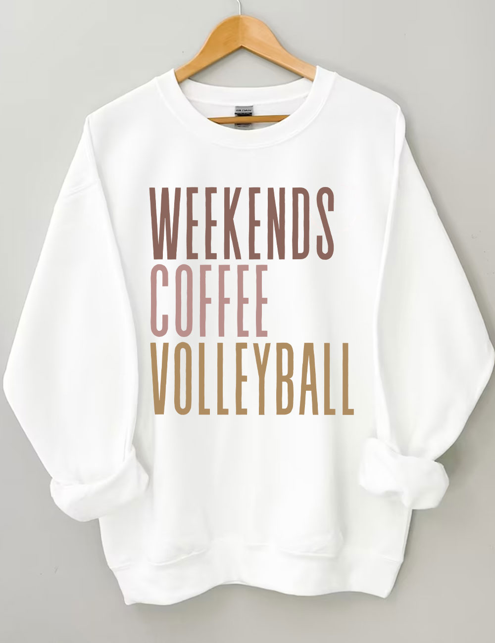 Weekends Coffee Volleyball Sweatshirt