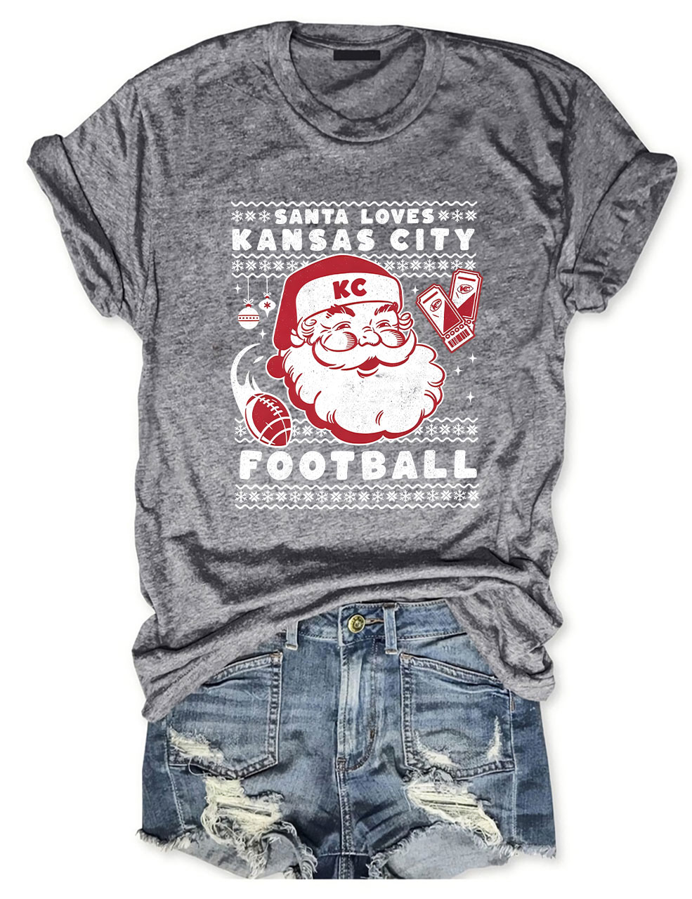 Christmas Kansas City Football T-Shirt
