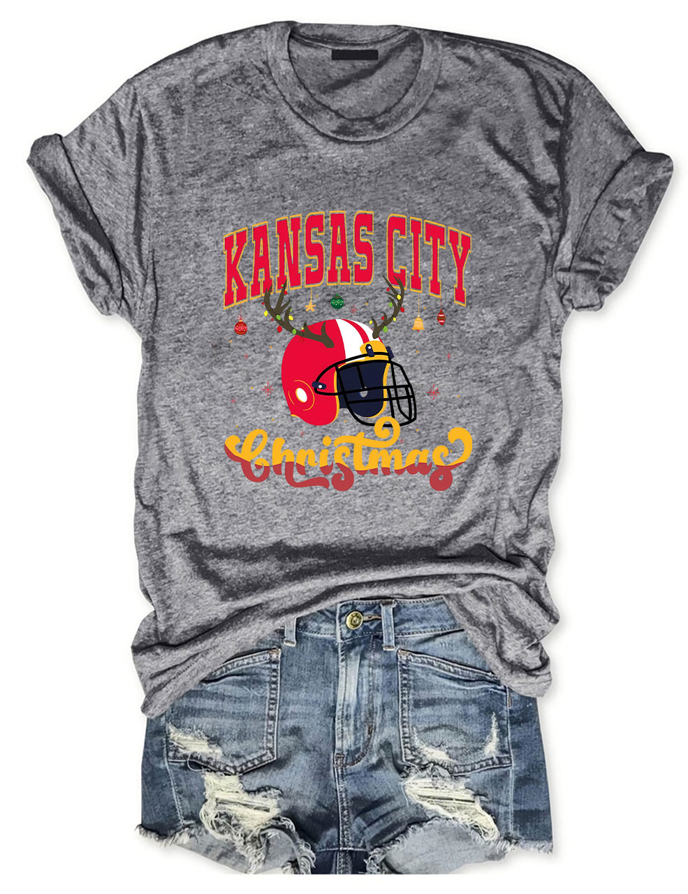 Kansas City Christmas Football T-Shirt