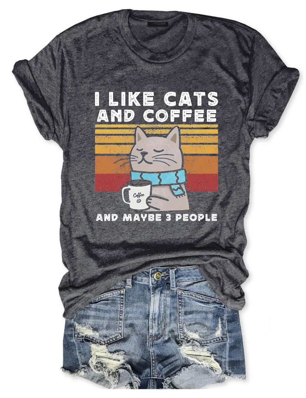 I Like Cats And Coffee T-shirt