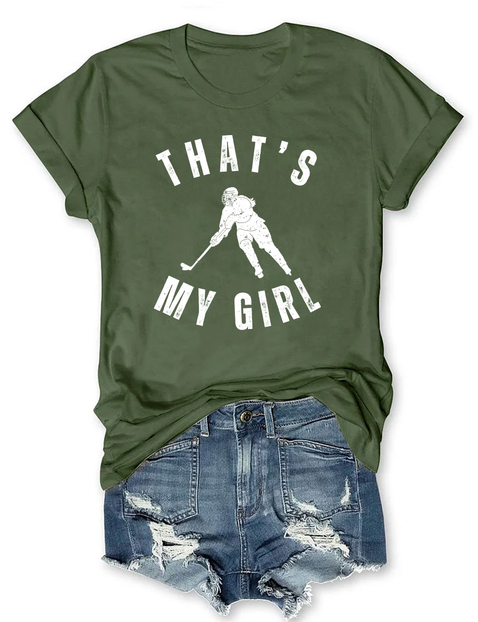 Custom That's My Girl Hockey Mom T-shirt