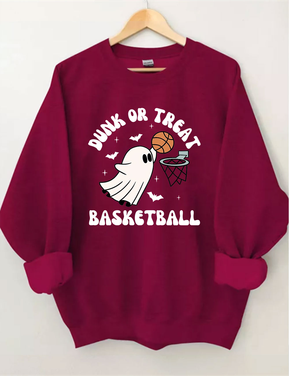 Dunk Or Treat Halloween Ghost Basketball Sweatshirt