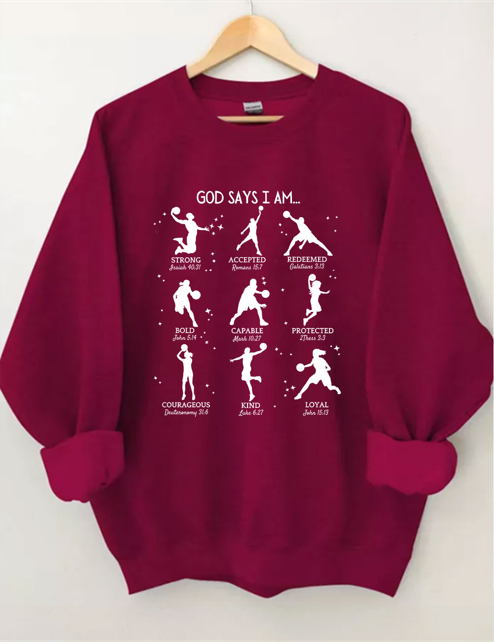 God Says I am Basketball Sweatshirt