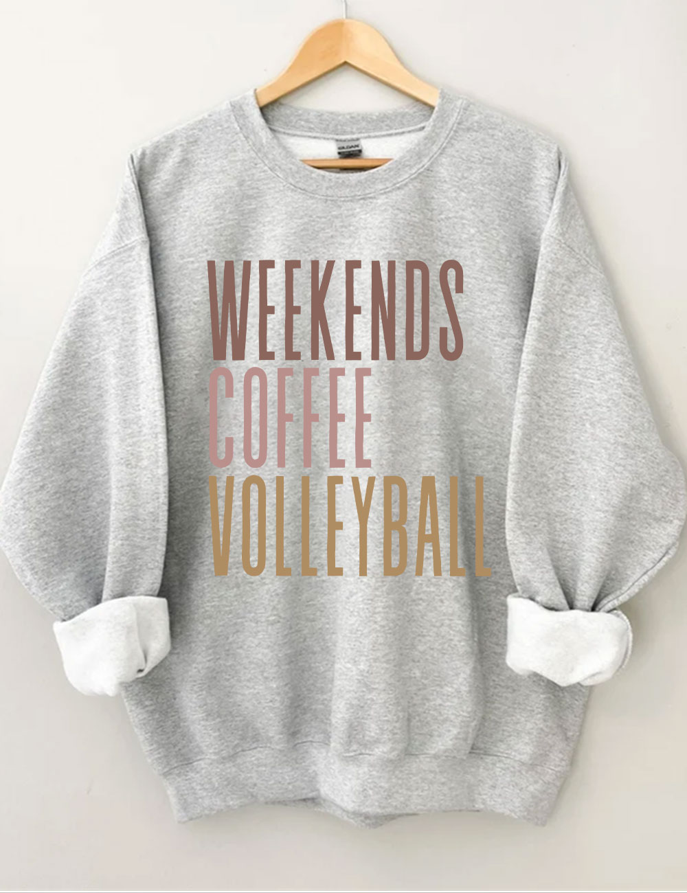 Weekends Coffee Volleyball Sweatshirt