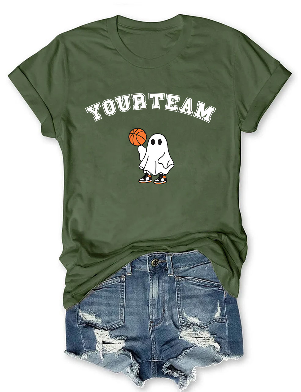 Custom Ghost Basketball Funny T-shirt