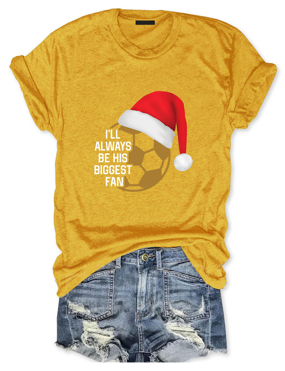 Custom Christmas Santa Soccer Funny T-shirt
