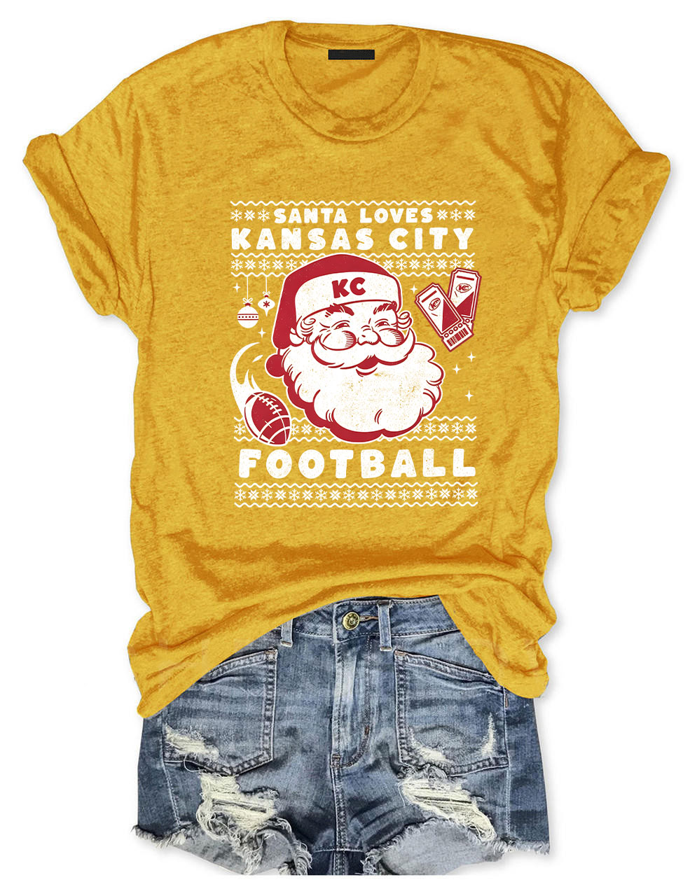 Christmas Kansas City Football T-Shirt