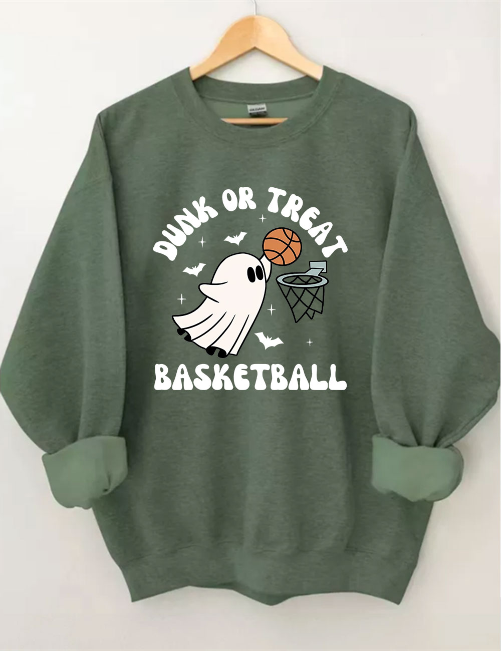 Dunk Or Treat Halloween Ghost Basketball Sweatshirt