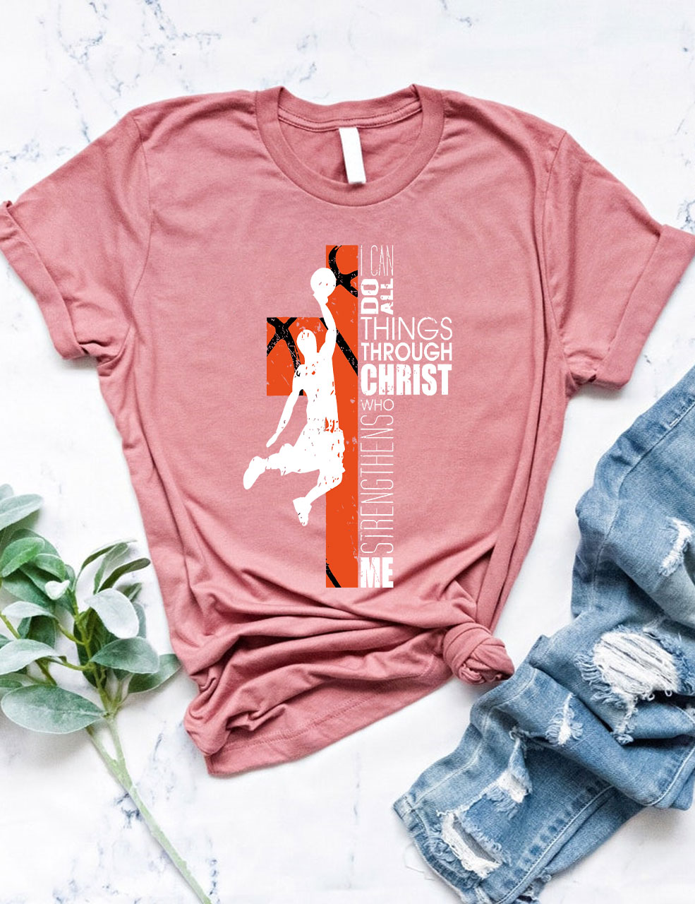 Christian Basketball Boys Girls T-shirt