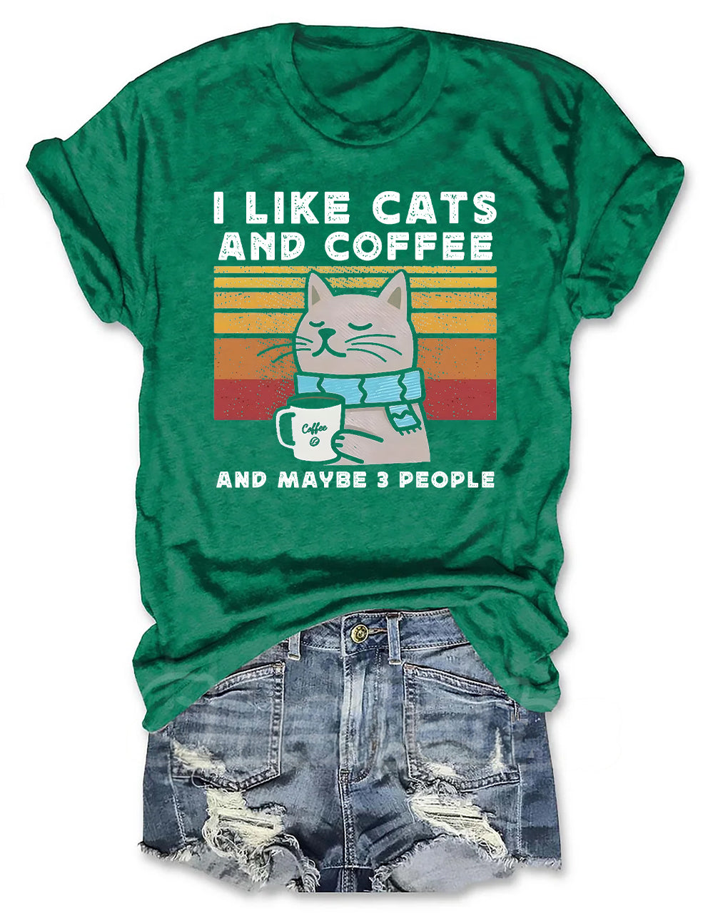 I Like Cats And Coffee T-shirt