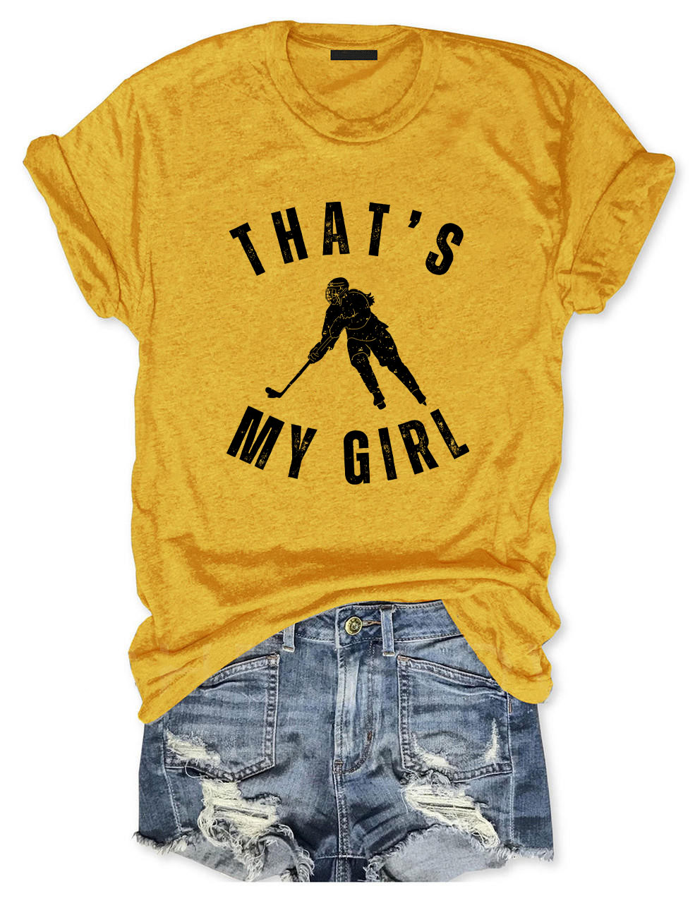 Custom That's My Girl Hockey Mom T-shirt