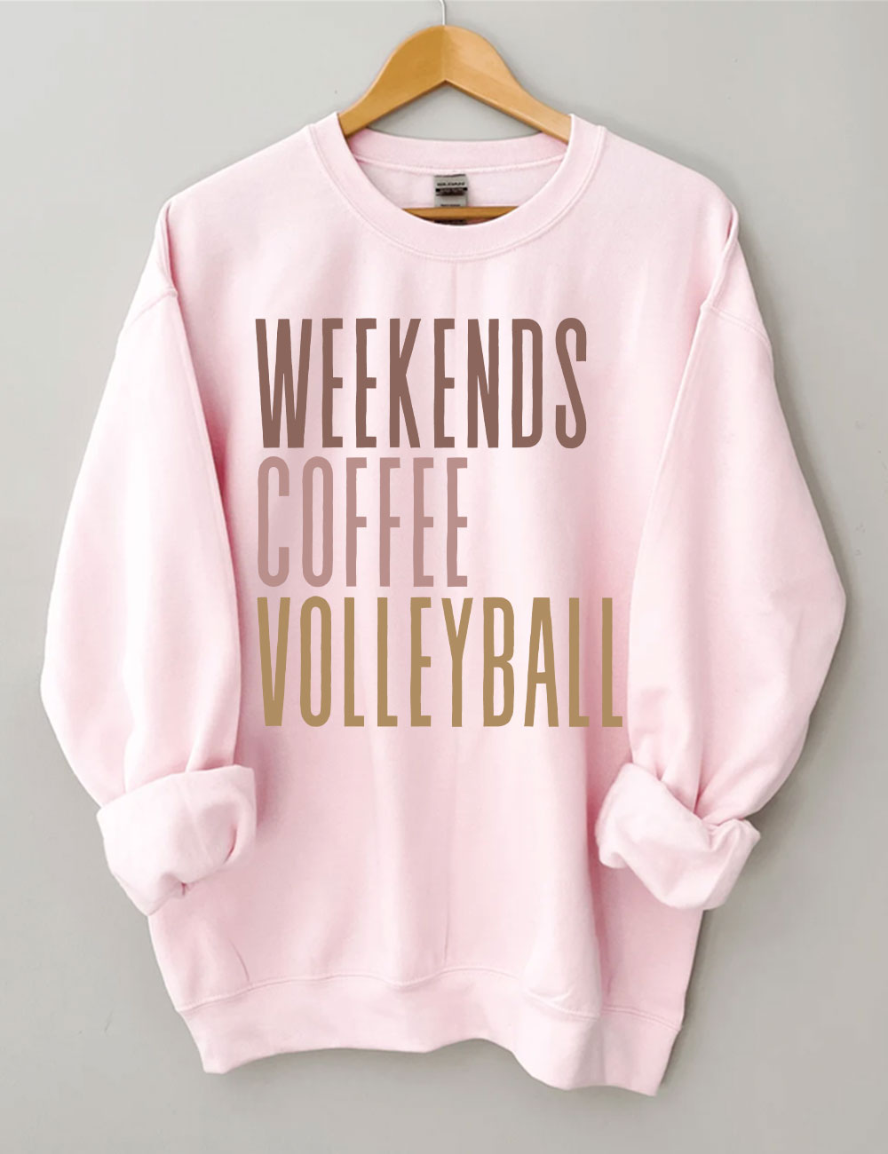 Weekends Coffee Volleyball Sweatshirt