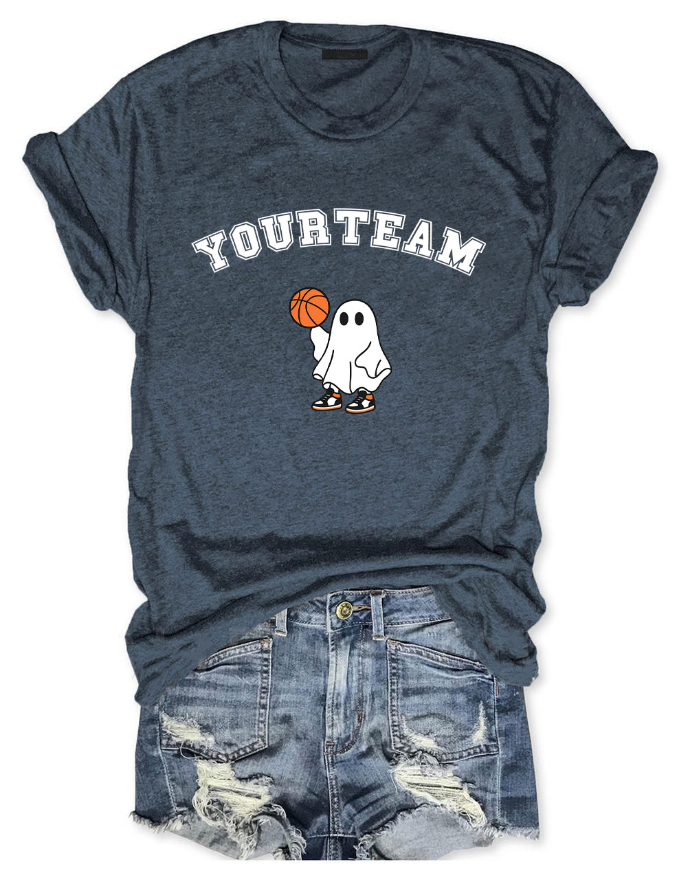 Custom Ghost Basketball Funny T-shirt