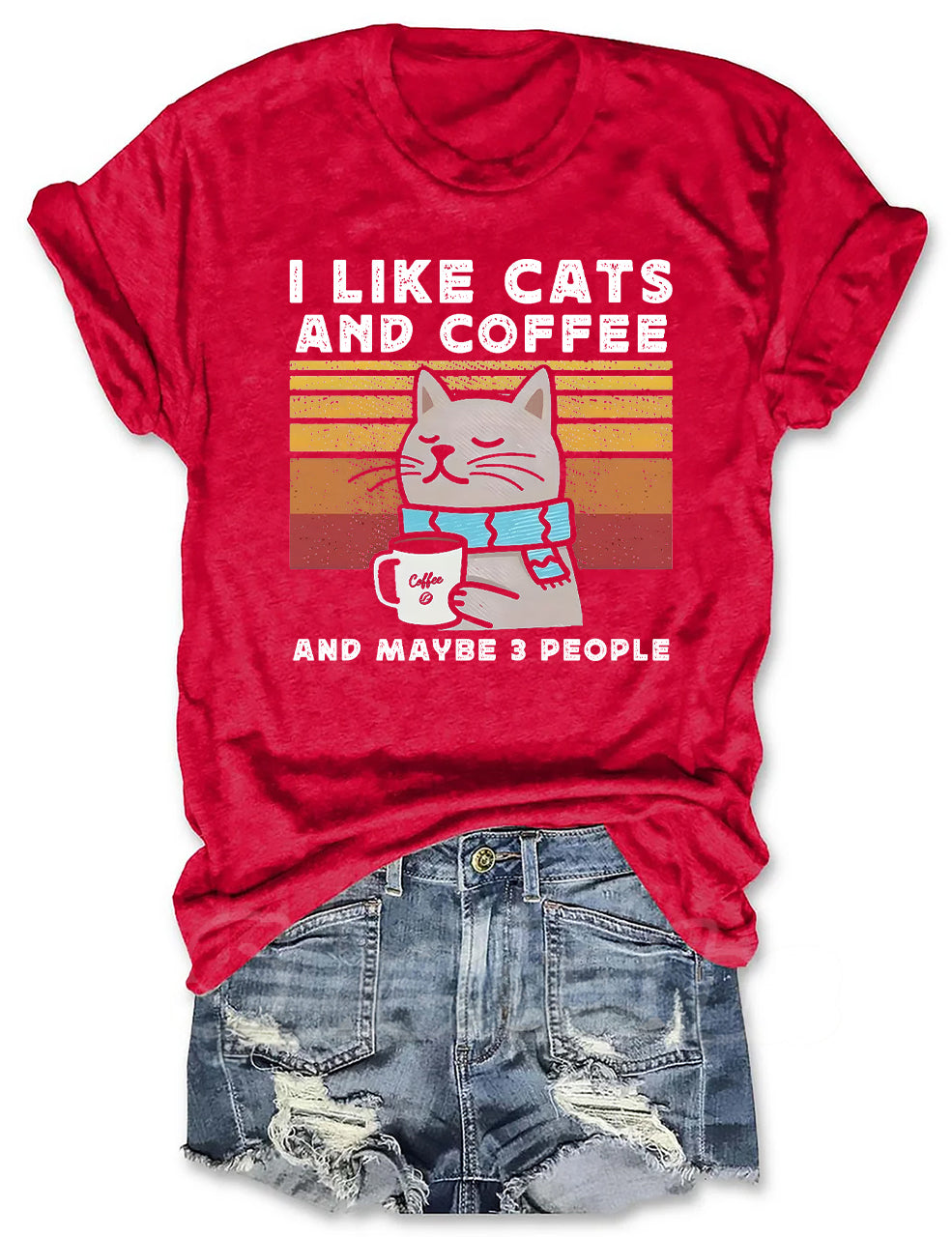 I Like Cats And Coffee T-shirt