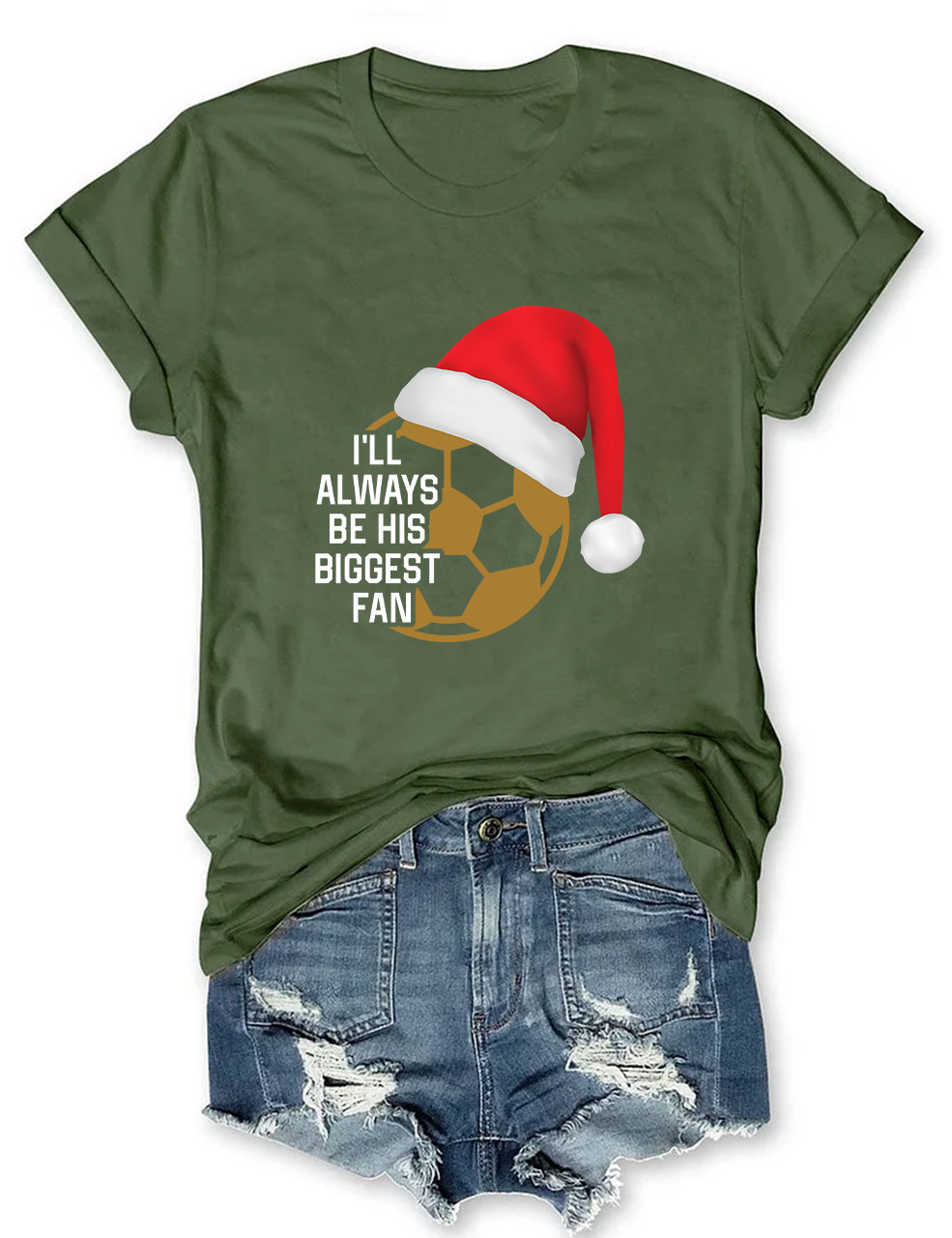 Custom Christmas Santa Soccer Funny T-shirt