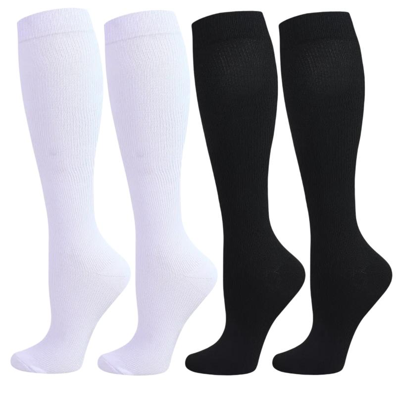 Knee-high Sports Socks for Men and Women - 4 Pairs Socks