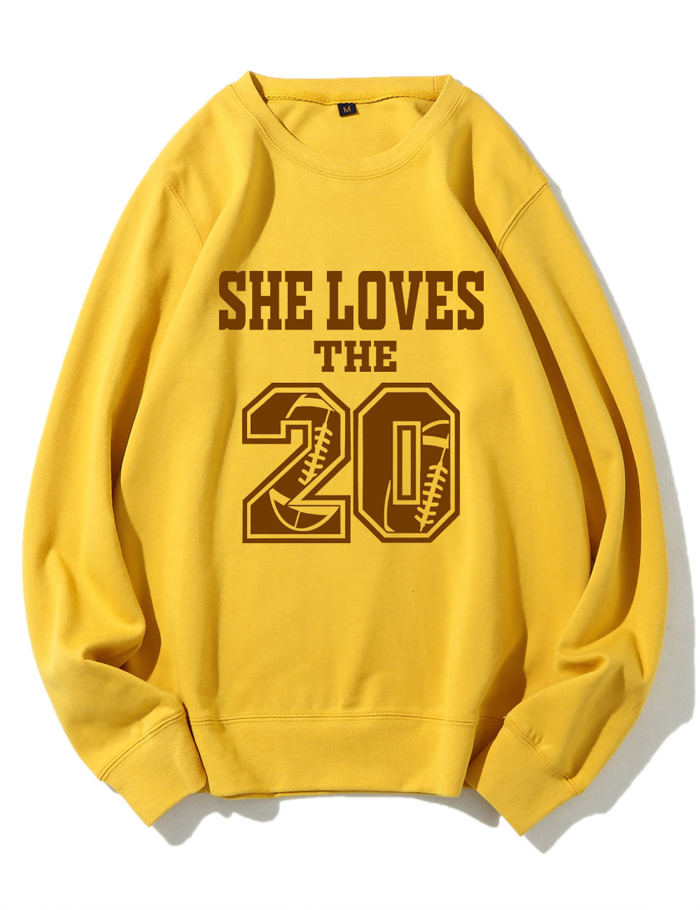 She Loves The Football Custom Number Sweatshirt