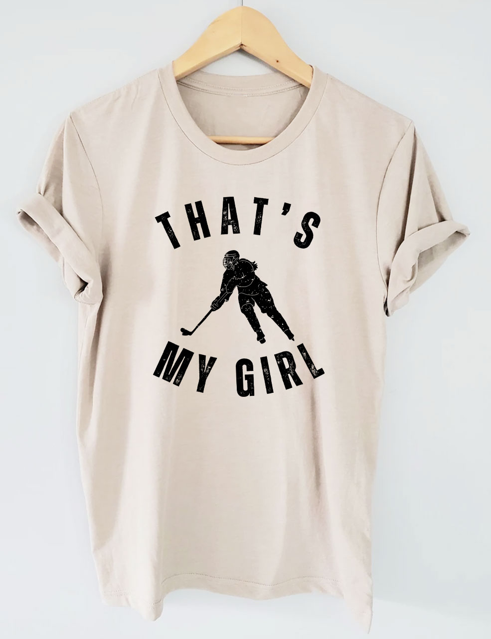Custom That's My Girl Hockey Mom T-shirt