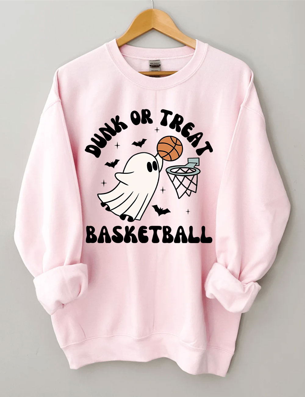 Dunk Or Treat Halloween Ghost Basketball Sweatshirt
