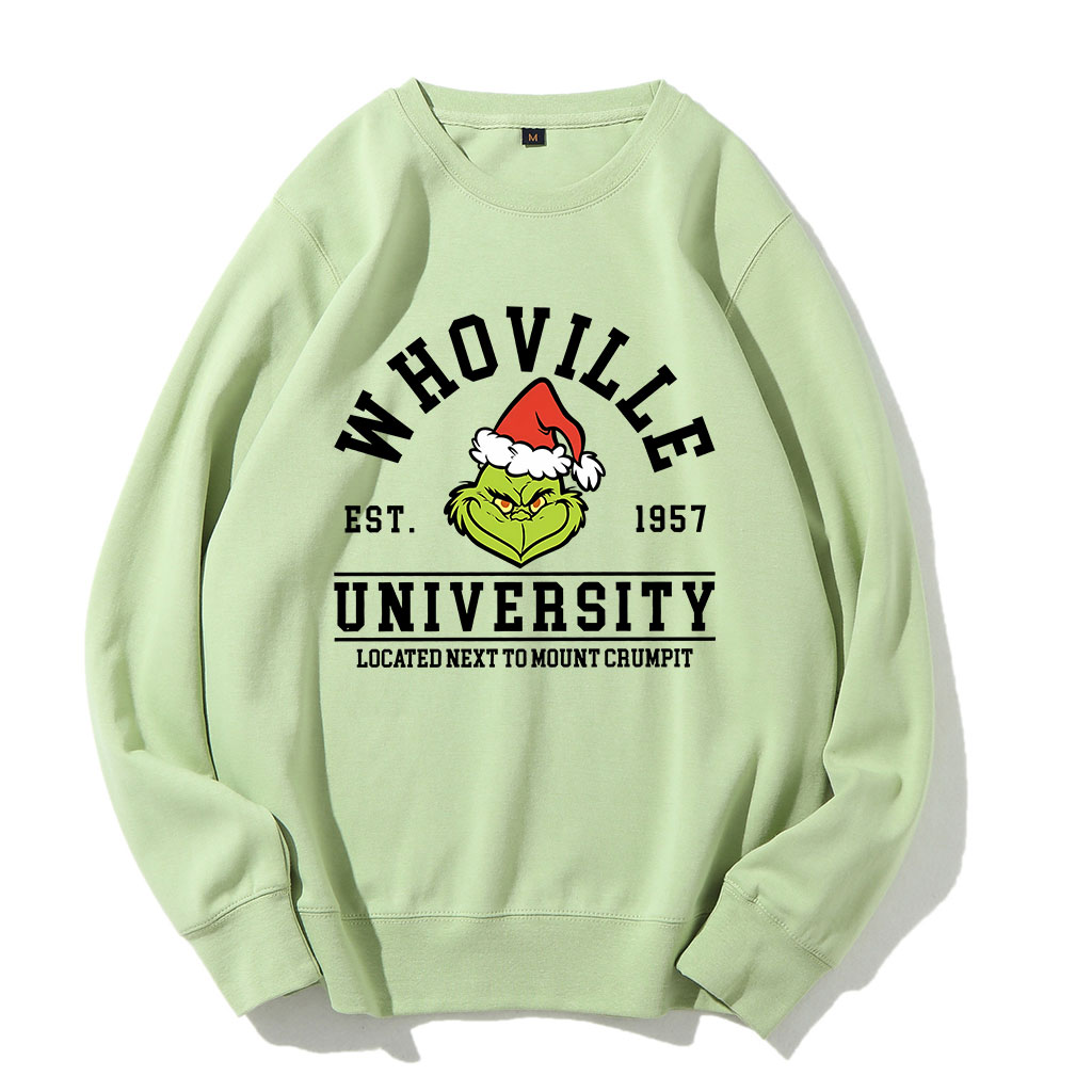 Vintage Christmas Whoville University Est 1957 Funny Sweatshirt
