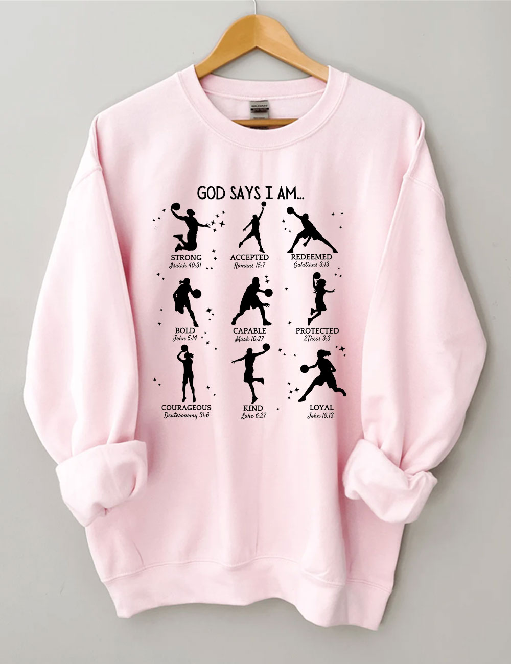 God Says I am Basketball Sweatshirt