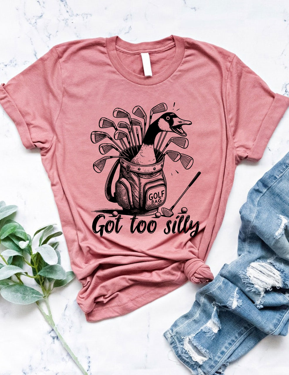 Got Too Silly Goose Funny Golf T-shirt