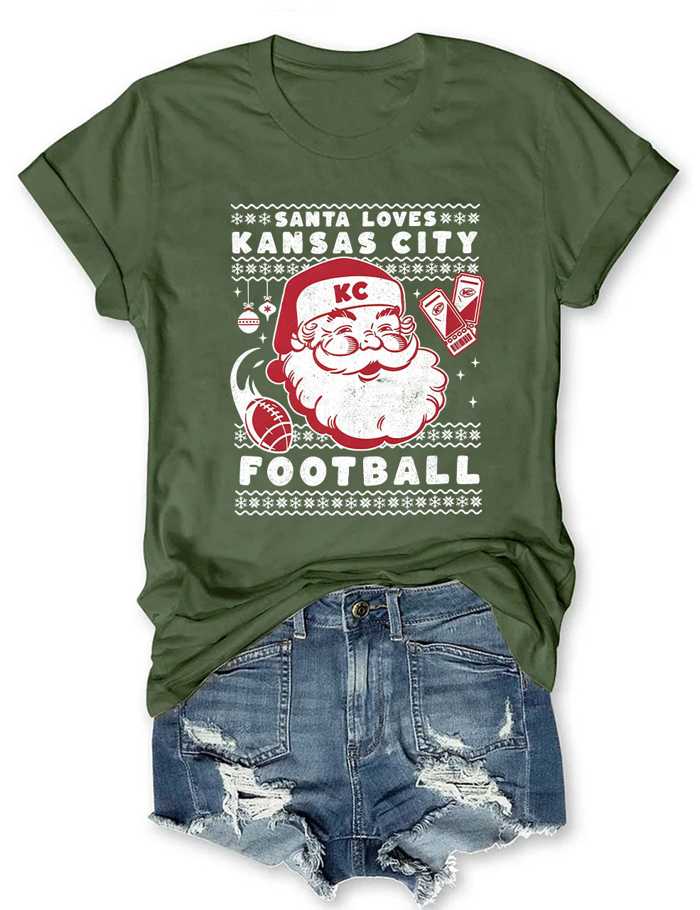 Christmas Kansas City Football T-Shirt