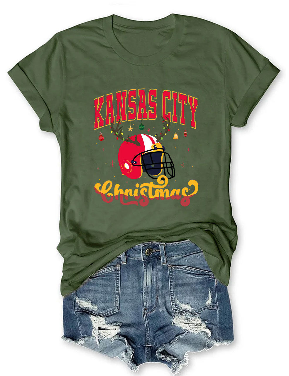 Kansas City Christmas Football T-Shirt