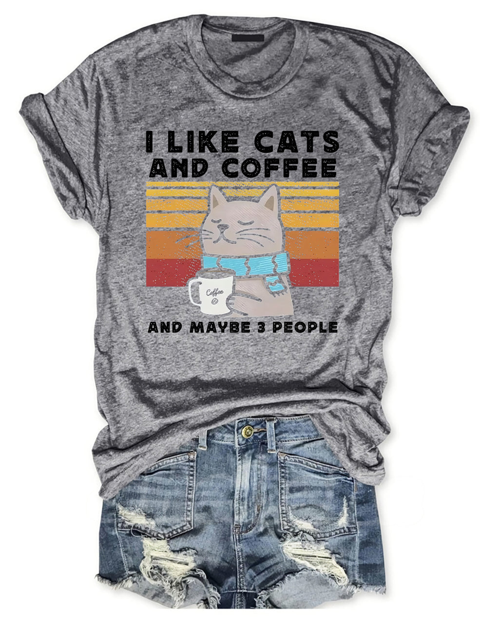 I Like Cats And Coffee T-shirt