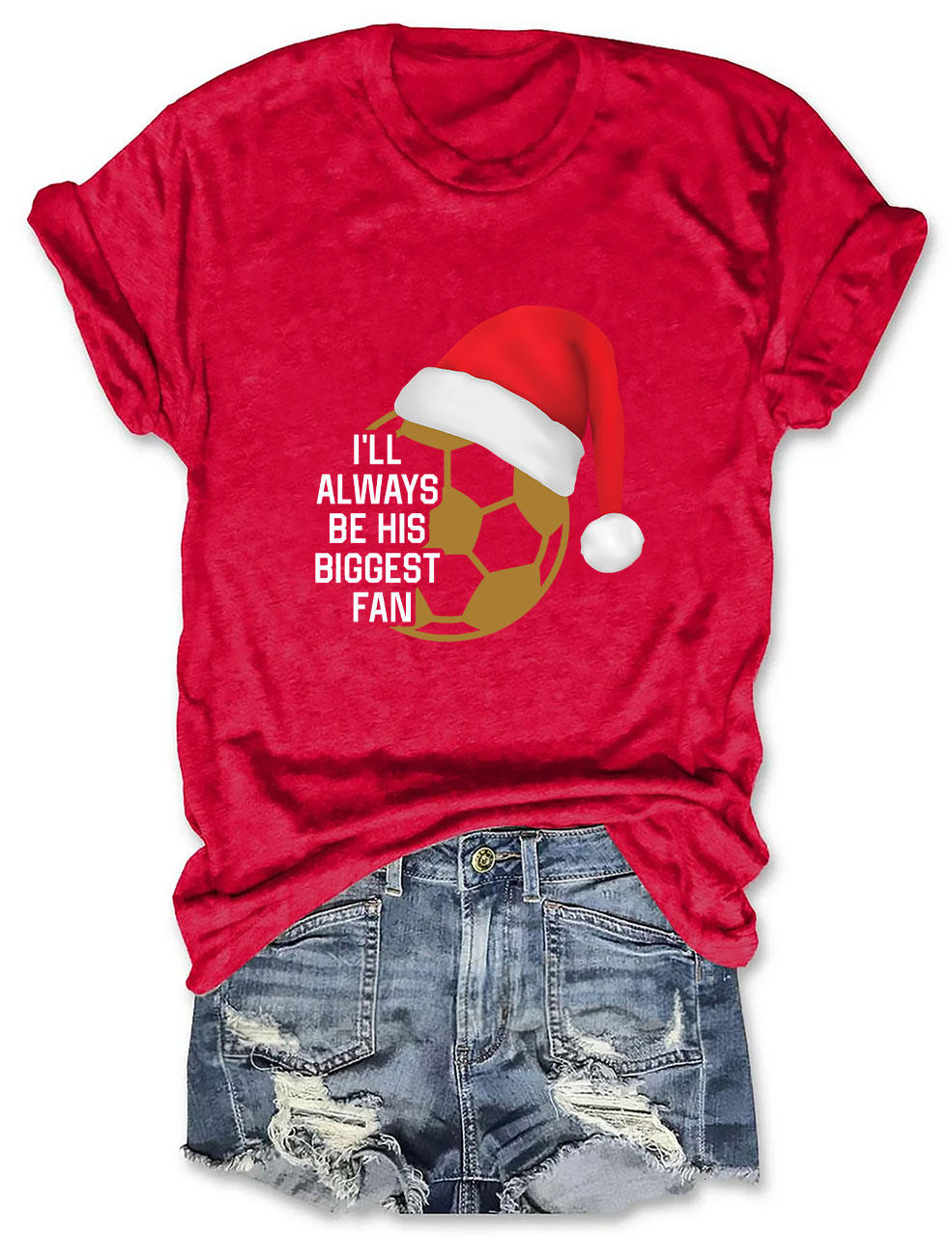 Custom Christmas Santa Soccer Funny T-shirt