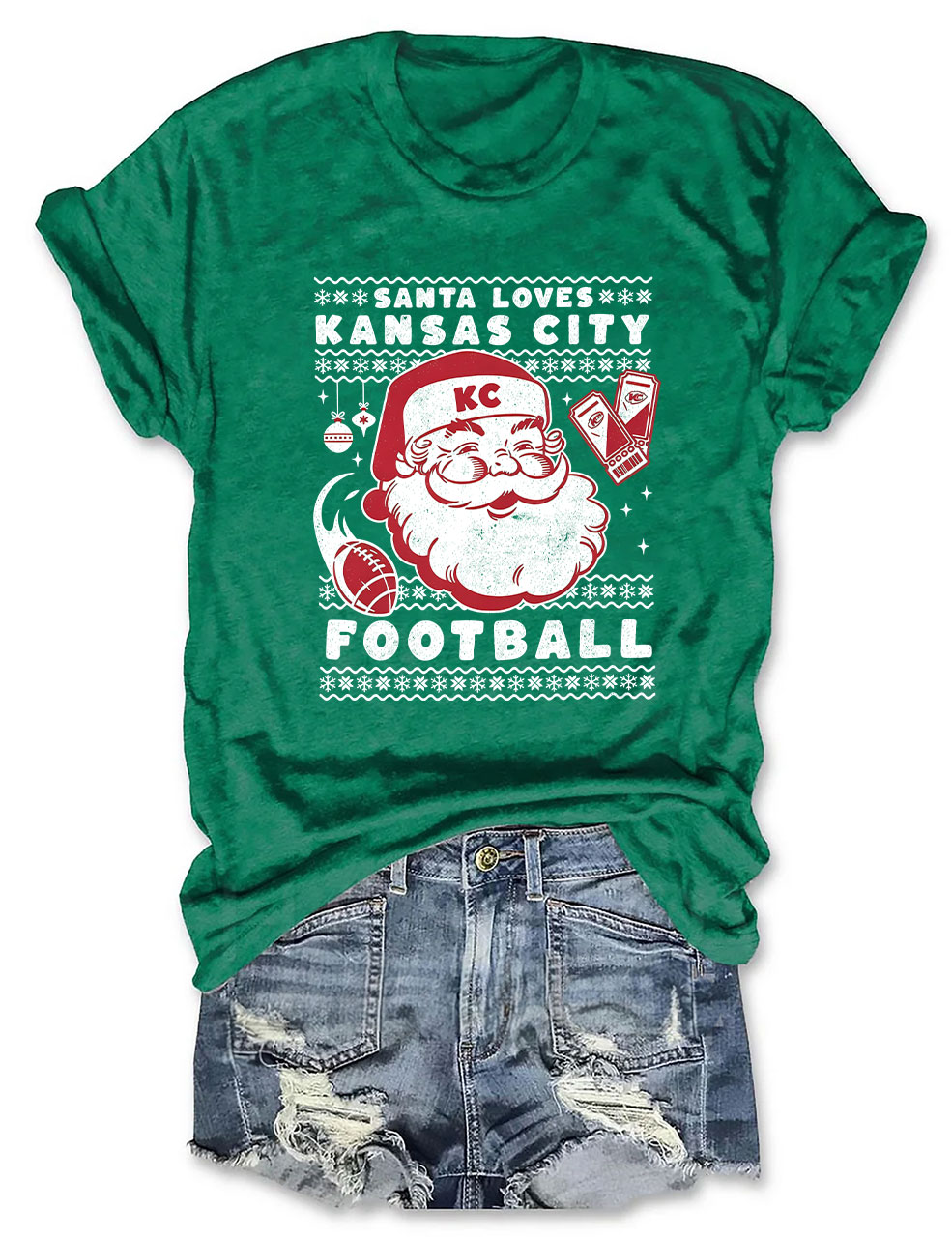 Christmas Kansas City Football T-Shirt